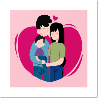 Family Parents Mother Parent Father Together Posters and Art